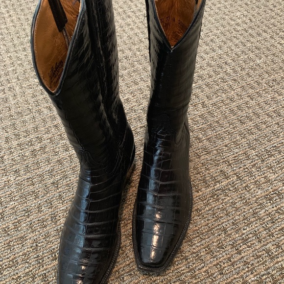 LUCCHESE Ultra Belly Crocodile Boots - Picture 4 of 6